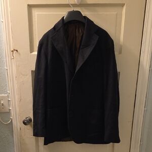 Rubinacci Napoli Black 100% Cashmere Blazer 46R